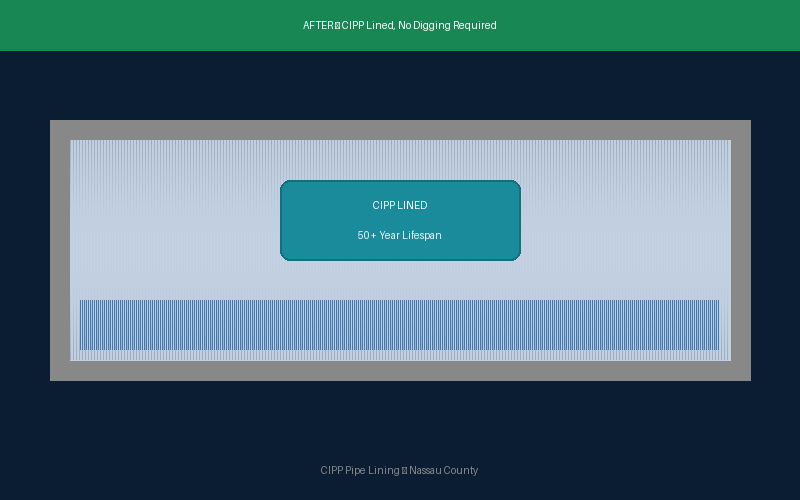 Sewer pipe after - CIPP lined smooth